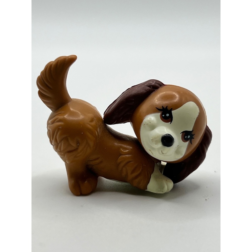Vintage Littlest Pet‎ Shop 1992 Playful Puppies Brown Dog W Moving Head Kenner
